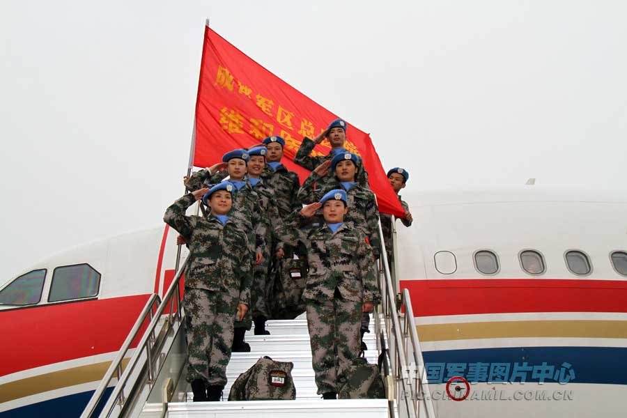 中国第7批赴黎巴嫩维和部队出发