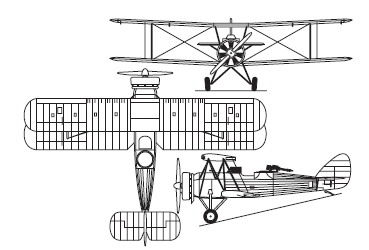 艾弗罗637(avro-637)"级长"式飞机三视图.